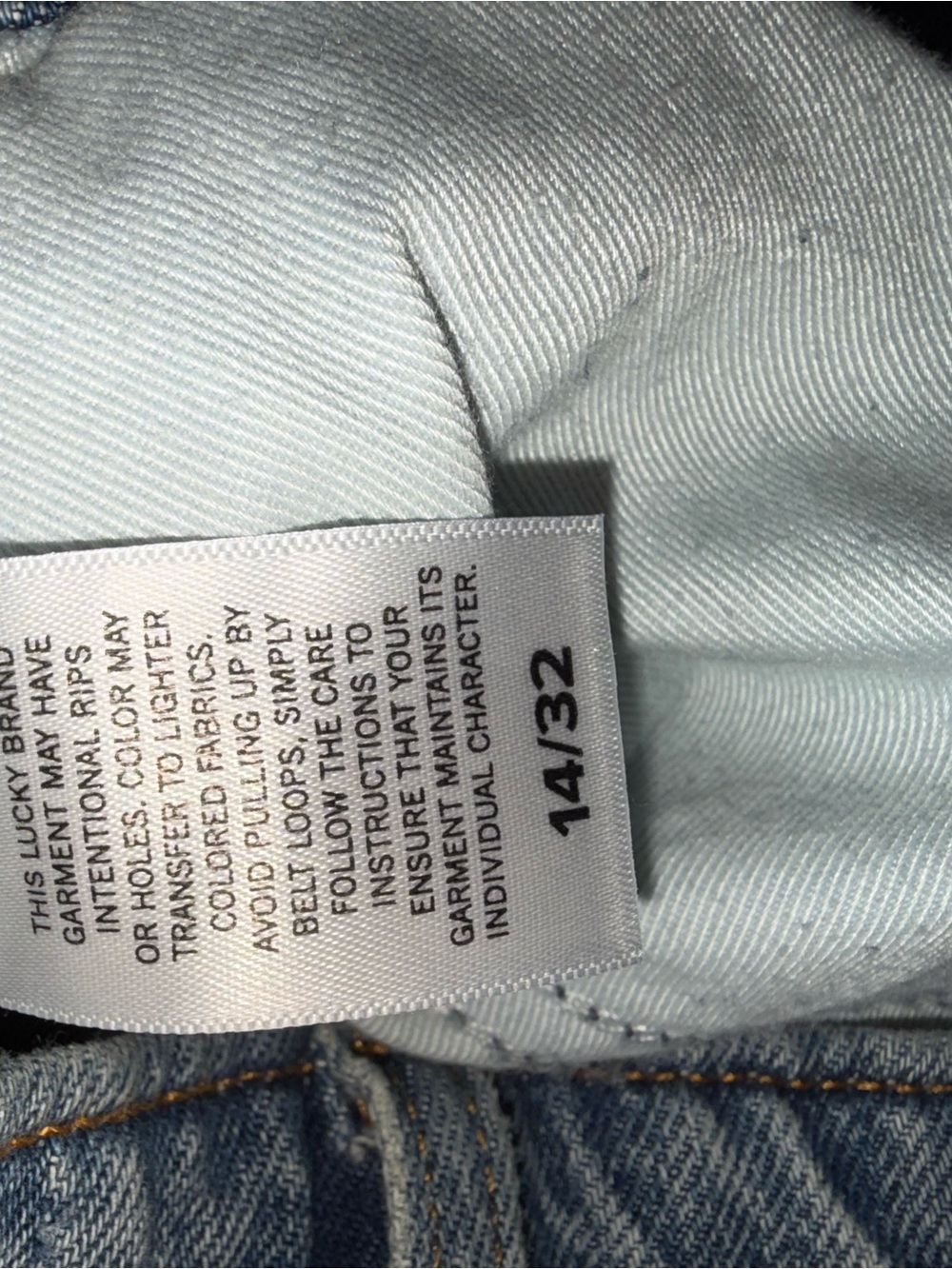 Lucky Brand High Rise Wide Leg Cuffed Jeans Blue Denim Size 14/32 Coastal Boho - Picture 9 of 12